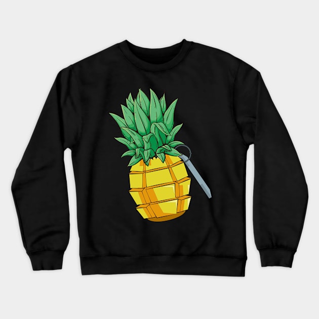 Pineapple Grenade Crewneck Sweatshirt by Foxxy Merch